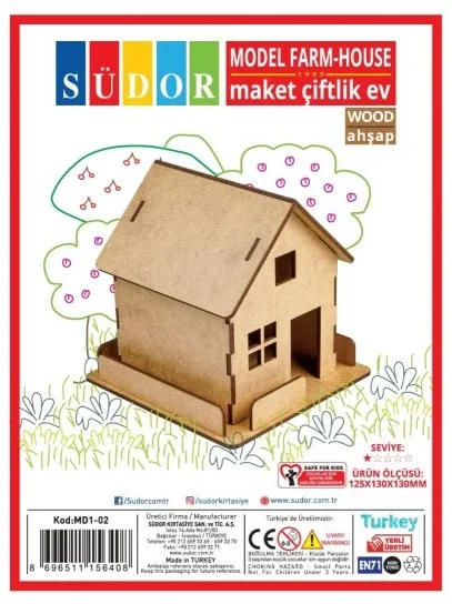 SÜDOR MAKET AHŞAP ÇİFTLİK EV MD1-02