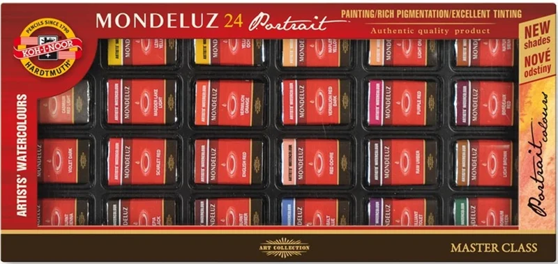 KOHINOOR SET OF ARTISTS AQUARELL COLOURS 24 PORTRA