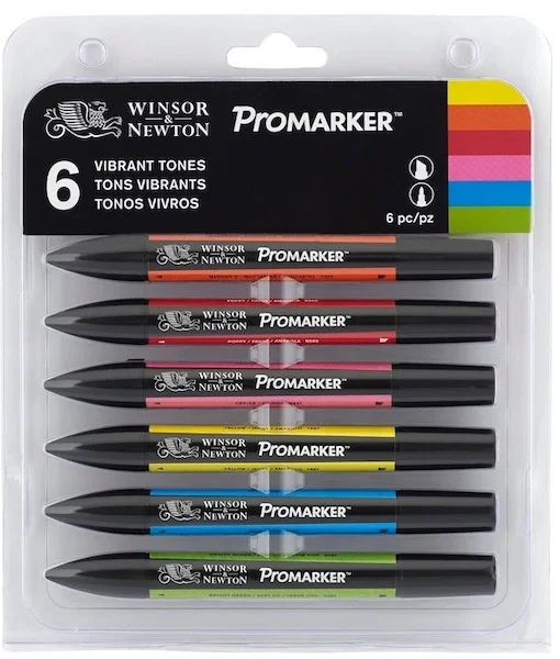 W&amp;N PROMARKER KALEM SET 6 RENK VIBRANT TONES (GÜÇLÜ TONLAR) WN-0290025