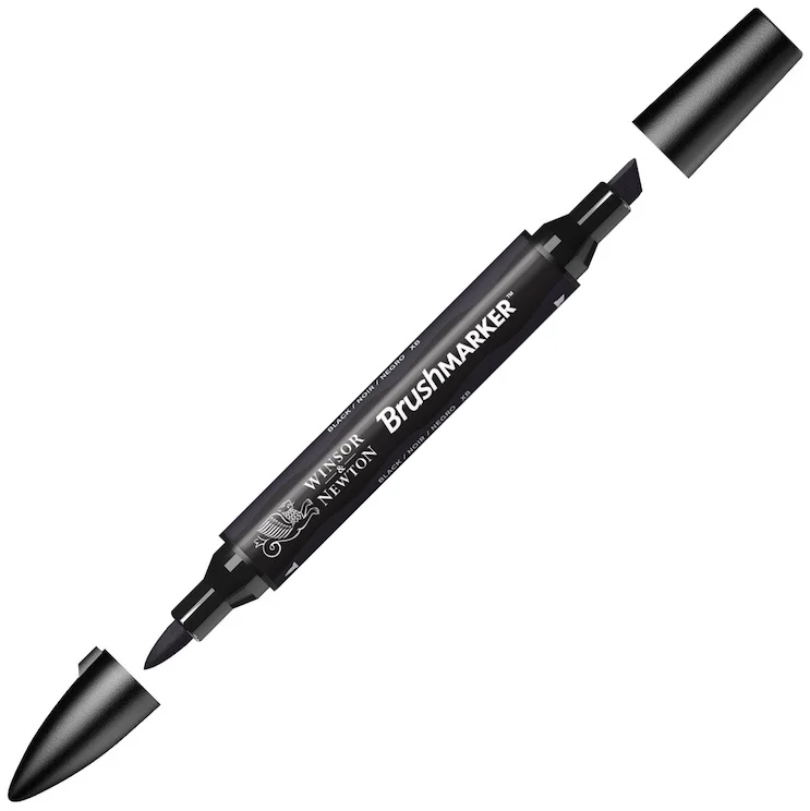 W&amp;N PROMARKER BRUSH KALEM BLACK 030 WN-0204030