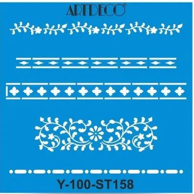 ARTDECO STENCIL 30x30 CM İNCE BORDÜR Y-100-ST158