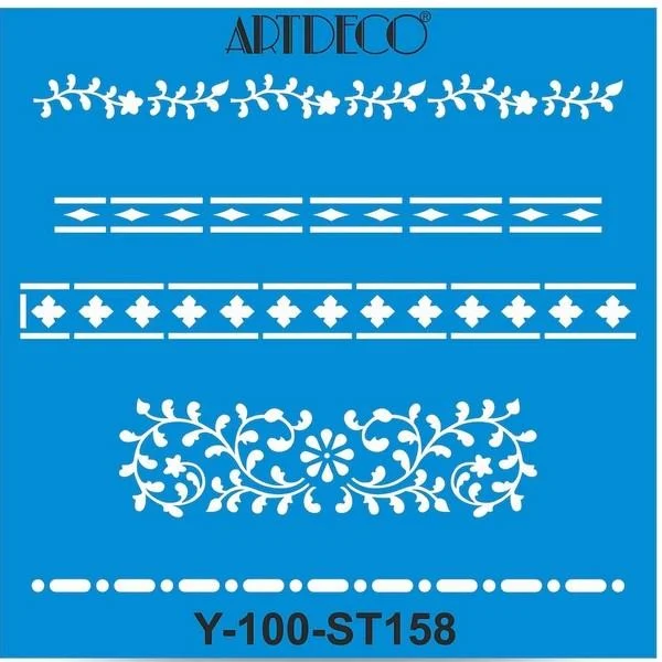 ARTDECO STENCIL 30x30 CM İNCE BORDÜR Y-100-ST158