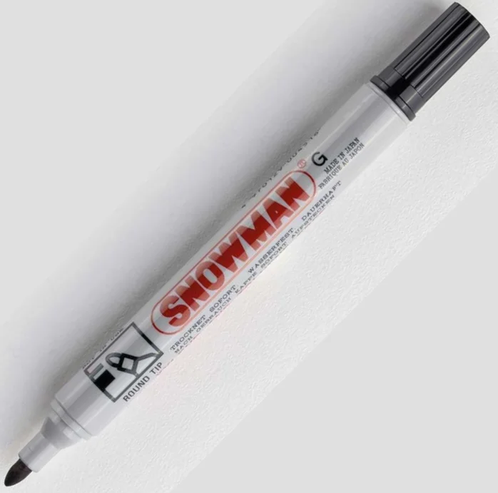 SNOWMAN PERMANENT MARKÖR YUVARLAK UÇ G-12 SİYAH