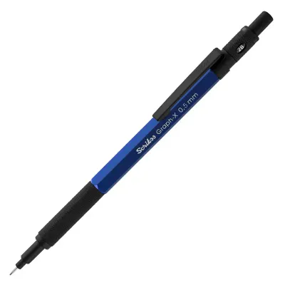 SCRIKSS OFFICE VERSATİL KALEM GRAPH-X METAL ŞEFFAF AMBALAJ 0.5 MAVİ