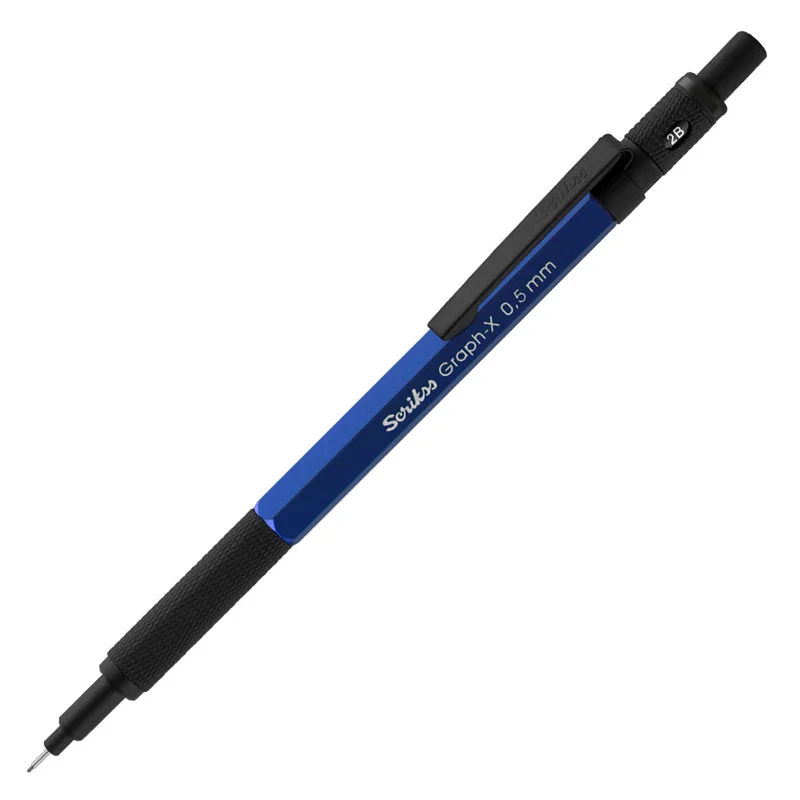 SCRIKSS OFFICE VERSATİL KALEM GRAPH-X METAL ŞEFFAF AMBALAJ 0.5 MAVİ