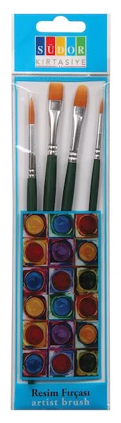 SÜDOR HOBİ FIRÇASI ÇEŞİT KIZIL SET 3 4 LÜ SFSET3