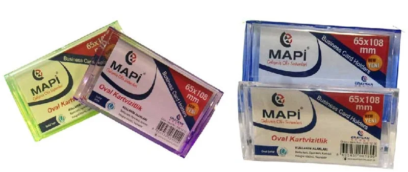 MAPİ KARTVİZİTLİK 65X108 OVAL ŞEFFAF 530 12 50