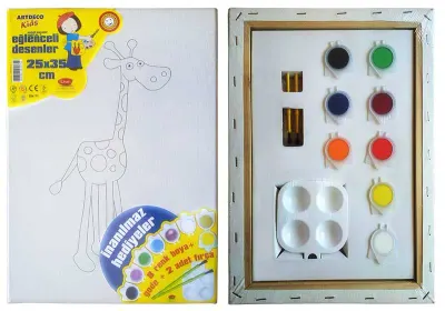 ARTDECO TUVAL BOYAMA SETİ KIDS DESENLİ 40x50 CM GÜNEŞLENEN PENGUEN Y-DSTB-40-02