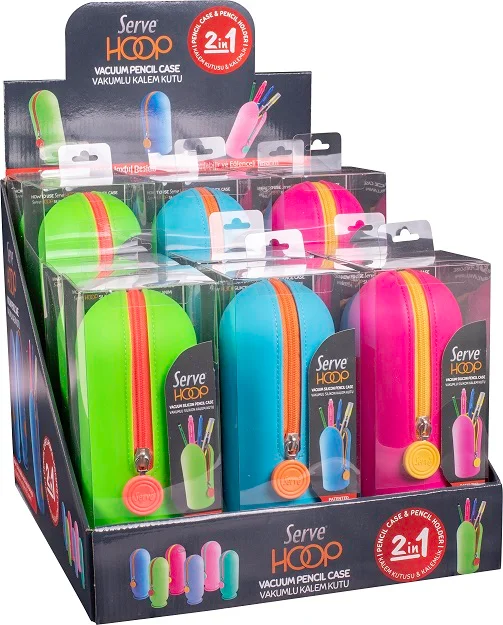 SERVE KALEM ÇANTASI HOOP-UP STAND 12 Lİ NEON KARTON SV-HOOP12DPFR