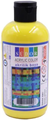 SÜDOR AKRİLİK BOYA 250 ML LİMON SARI SD1008-01