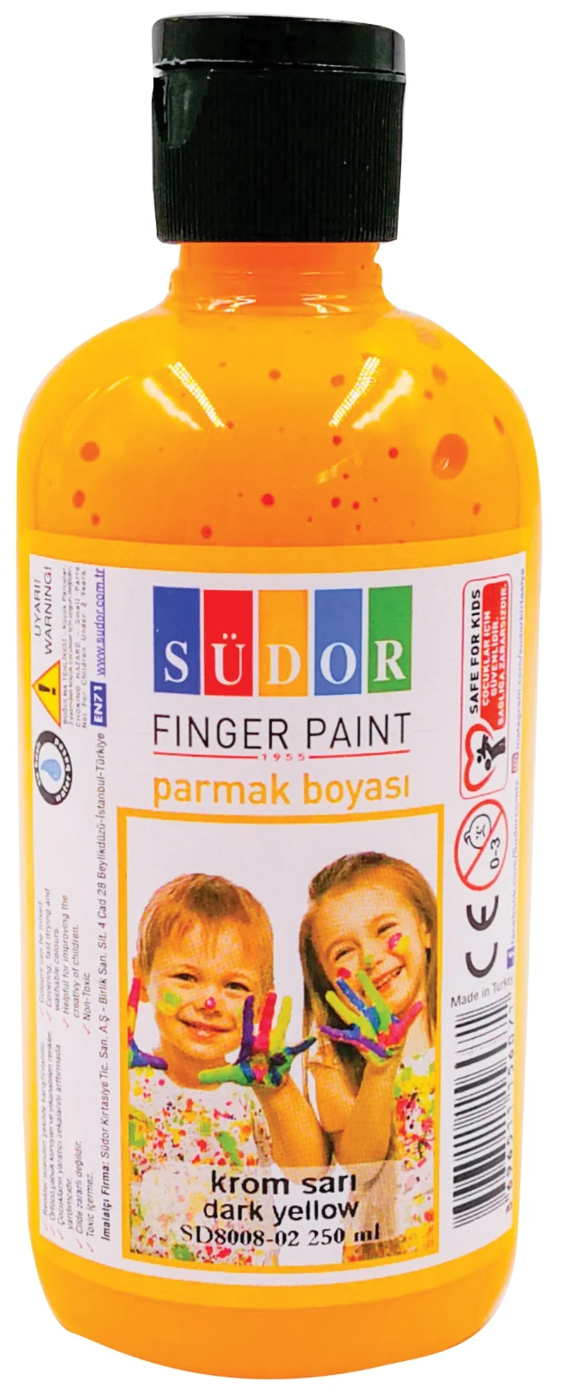SÜDOR PARMAK BOYASI 250 ML KROM SARI SD8008-02