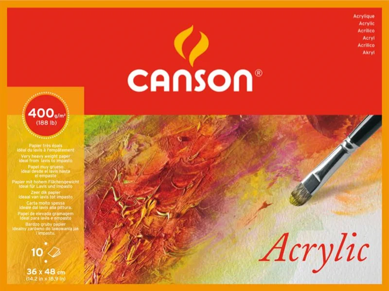 CANSON AKRİLİK BOYA BLOĞU BLK CANACRYLIQ 36x48 400 GR 10 SF 200807410