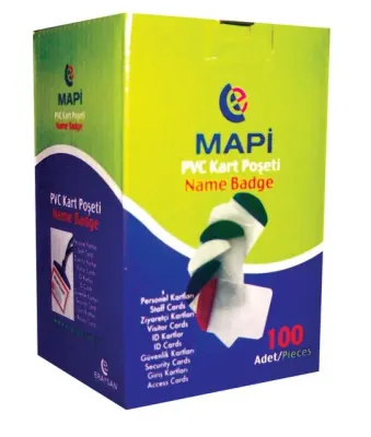 MAPİ KART P.PVC DİK ŞERİTLİ SİYAH 100LÜ 910 10 15