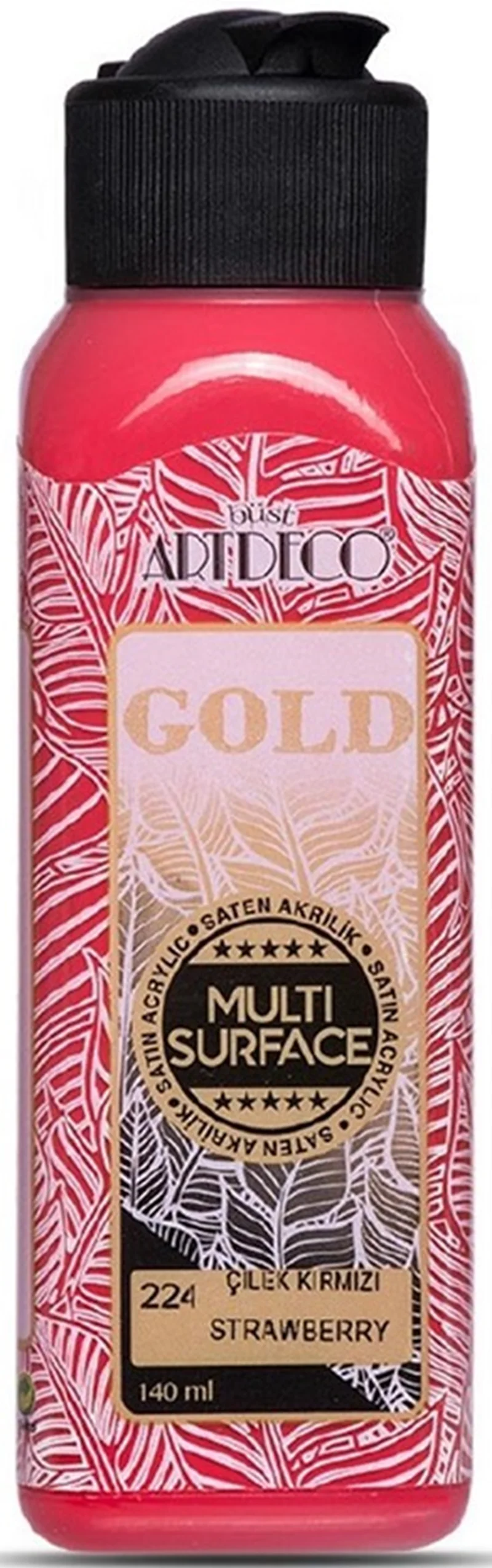 ARTDECO AKRİLİK BOYA GOLD MULTI-SURFACE 140 ML ÇİLEK KIRMIZI Y-G70R-224