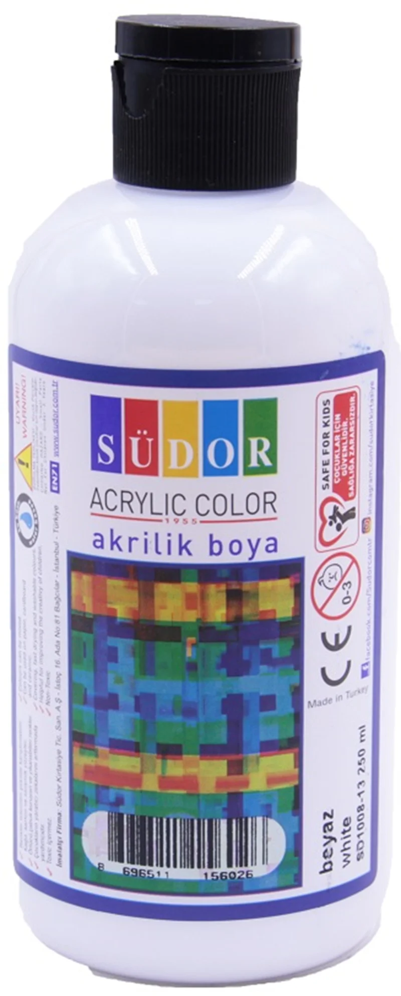 SÜDOR AKRİLİK BOYA 250 ML BEYAZ SD1008-13