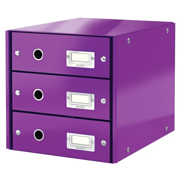 LEITZ EVRAK RAFI WOW C&amp;S 3 ÇEKMECE L-6048 MOR