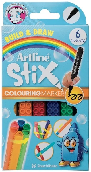 ARTLINE KEÇELİ KALEM STIX COLOURING MARER SET 6 RENK A-ETX-300.6WK