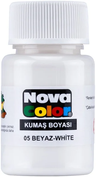 NOVA COLOR KUMAŞ BOYASI ŞİŞE 35 CC BEYAZ NC-163