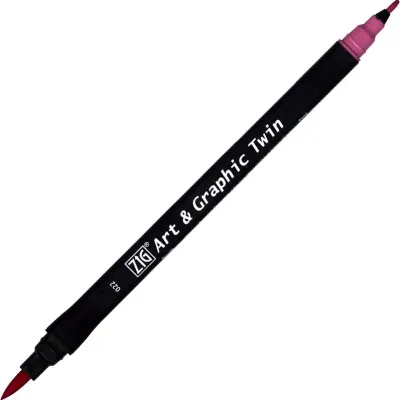 ZIG ART&amp;GRAPHIC TWIN TUT-80 022 DARK PINK