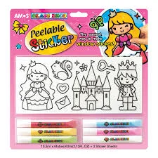 AMOS CAM BOYAMA SETİ PEELABLE STICKER 10.5 ML 6 TÜP PS10B6-D2