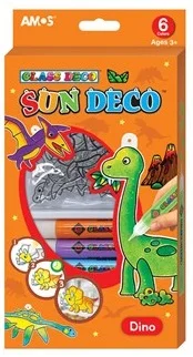 AMOS CAM BOYAMA SETİ SUN DECO DİNAZOR SD10P6-D