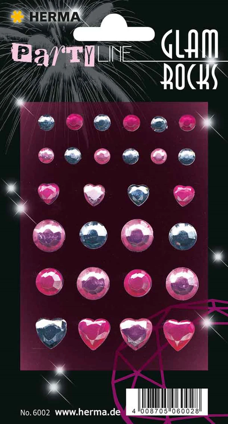 HERMA ETİKET GLAMROCKS IŞILTILI KALPLER 6002