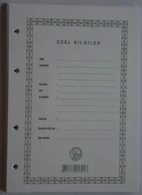 DİLMAN CARİ HESAP KLASÖRÜ YEDEĞİ A5 1304