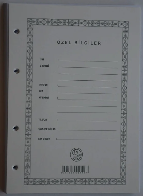 DİLMAN CARİ HESAP KLASÖRÜ YEDEĞİ A5 1304