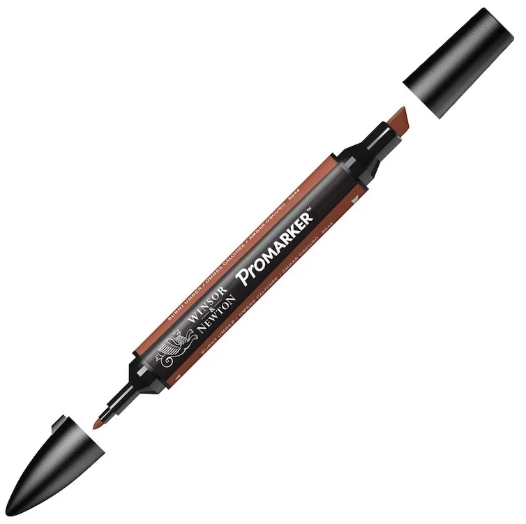 W&amp;N PROMARKER KALEM BURNT UMBER 076 (R646) WN-0203076