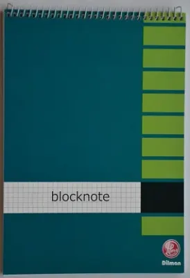 DİLMAN BLOKNOT SPİRALLİ KARTON KAPAK A5 40 YP KARELİ 2204