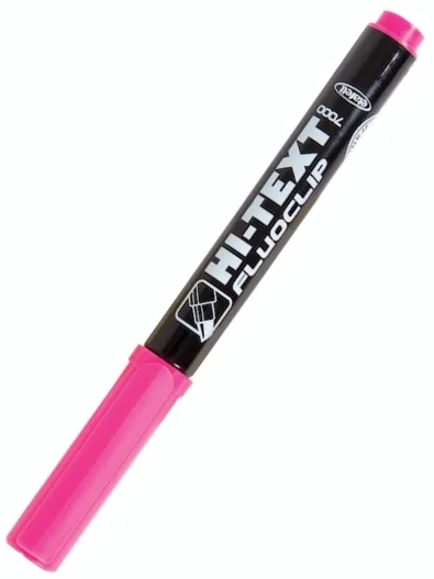 HI-TEXT FOSFORLU KALEM KALEM TİPİ PEMBE 7000P
