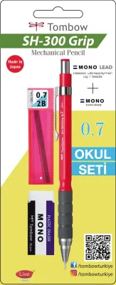 TOMBOW VERSATİL KALEM SH-300 GRIP OKUL SETİ 0.7 KOYU PEMBE BLS. T-SH-GR83 R7.S1