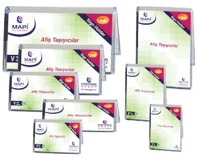 MAPİ AFİŞ TAŞIYICI V TİPİ YATAY 90X55 534 25 10