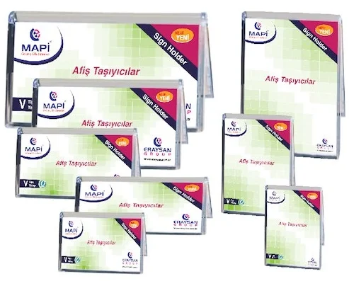 MAPİ AFİŞ TAŞIYICI V TİPİ YATAY 90X55 534 25 10