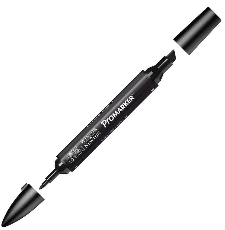 W&amp;N PROMARKER KALEM BLACK 030 (XB) WN-0203030