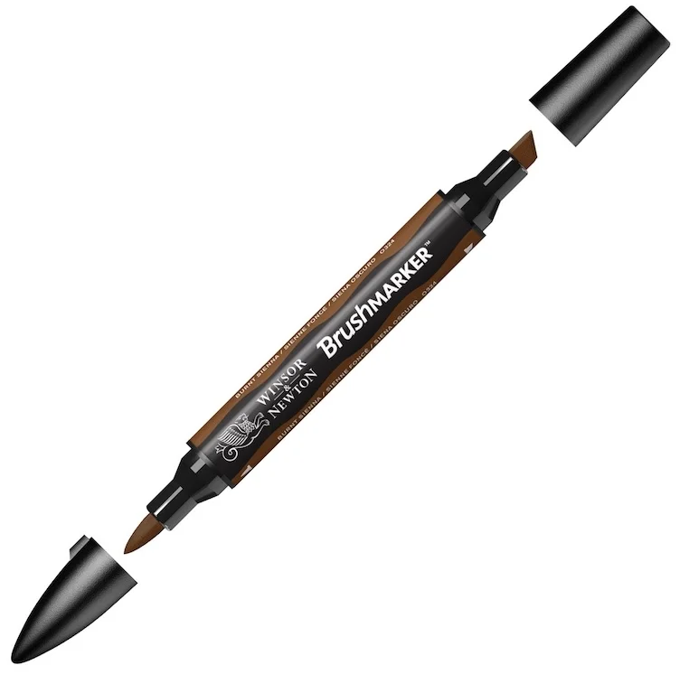 W&N PROMARKER BRUSH KALEM BURNT SIENNA 074 WN-0204074