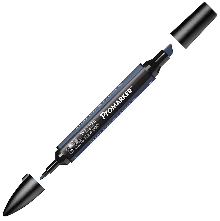 W&amp;N PROMARKER KALEM MIDNIGHT BLUE 401 (B624) WN-0203401