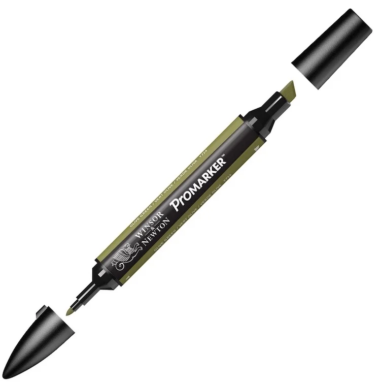 W&amp;N PROMARKER KALEM OLIVE GREEN 447 (Y724) WN-0203447