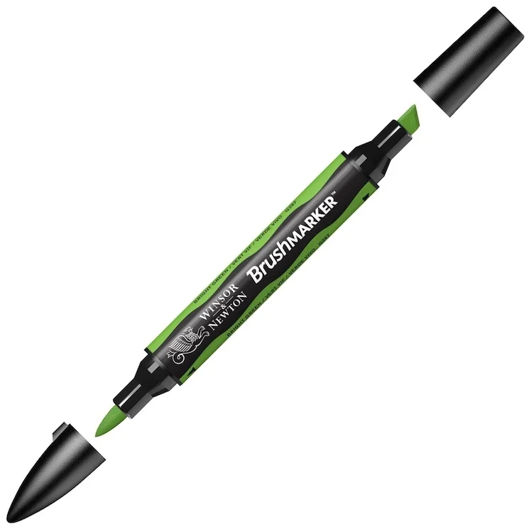 W&amp;N PROMARKER BRUSH KALEM BRIGHT GREEN 069 WN-0204069