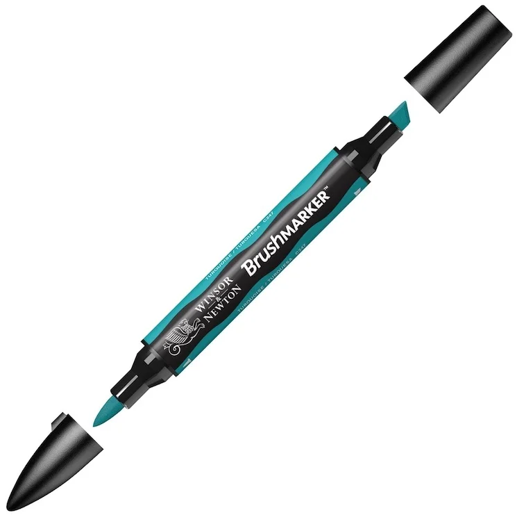 W&N PROMARKER BRUSH KALEM TURQUOISE 654 WN-0204654