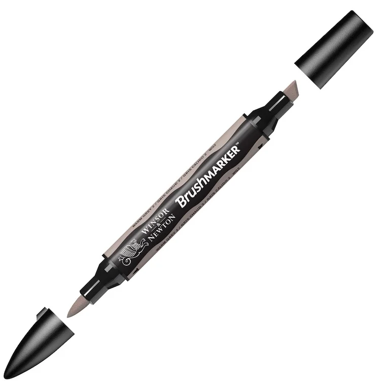 W&amp;N PROMARKER BRUSH KALEM WARM GREY 2 133 WN-0204133