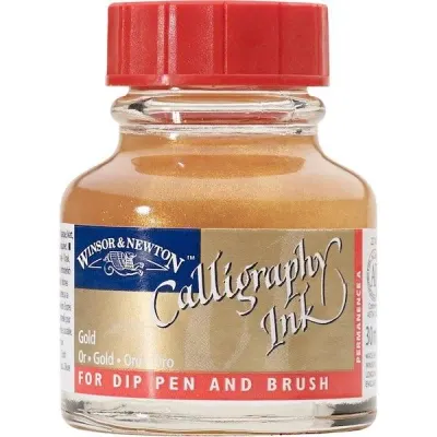 W&amp;N KALİGRAFİ MÜREKKEBİ CALLIGRAPHY INK 30 ML GOLD 283 WN-1110283