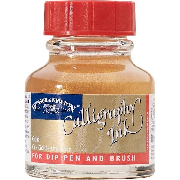 W&amp;N KALİGRAFİ MÜREKKEBİ CALLIGRAPHY INK 30 ML GOLD 283 WN-1110283