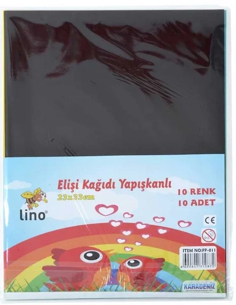 PASİF LİNO ELİŞİ KAĞIDI YAPIŞKANLI 10 RENK 10 LU PP-011