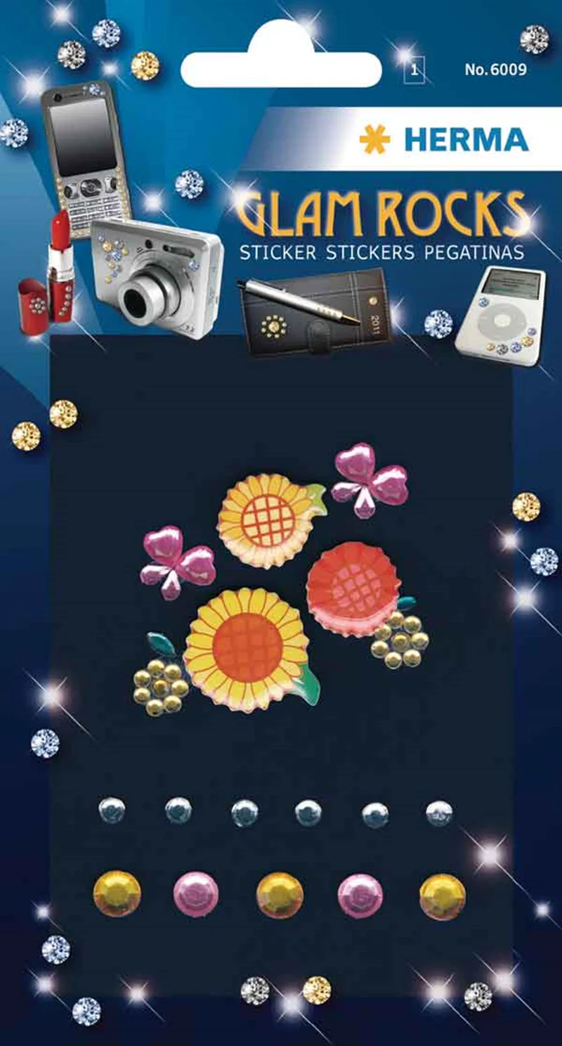 HERMA ETİKET GLAMROCKS RENKLİ ÇİÇEKLER 6009