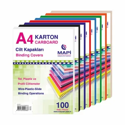 MAPİ CİLT KAPAĞI KARTON A4 250 GR BEYAZ 100LÜ 2044200