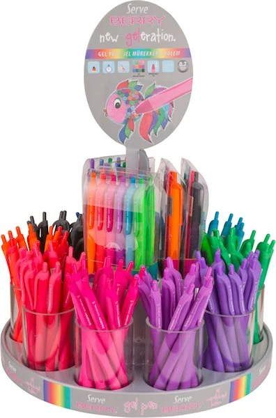 SERVE JEL KALEM BERRY 0.7 STAND 180 Lİ SV-BRGEL07180P