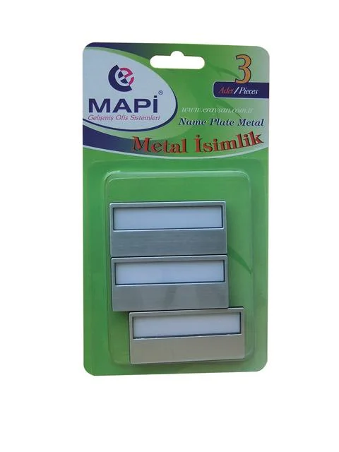 MAPİ İSİMLİK MIKNATISLI GÜMÜŞ BLİSTER 908 11 10