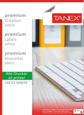 TANEX LASER ETİKET TW-2229 70 X 29.7 MM 100 LÜ