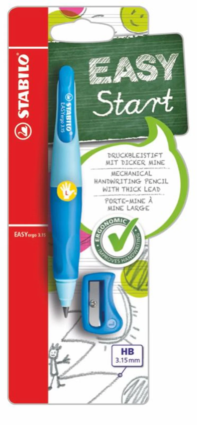 STABILO VERSATİL KALEM EASY ERGO 3,15 SOL MAVİ BLS. B-46867-10